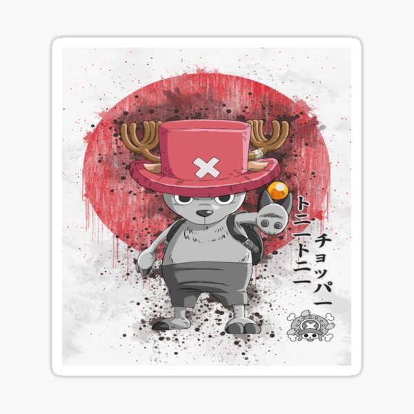 Chopper One Piece Sticker For Sale By Dotsonart Redbubble