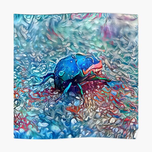 Cotinis Nitida Green June Beetle June Bug June Beetle Poster For Sale