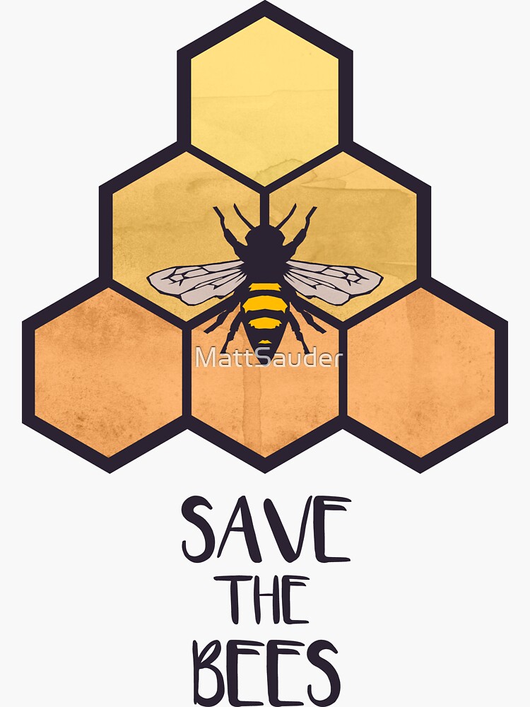 Save The Bees Sticker For Sale By MattSauder Redbubble