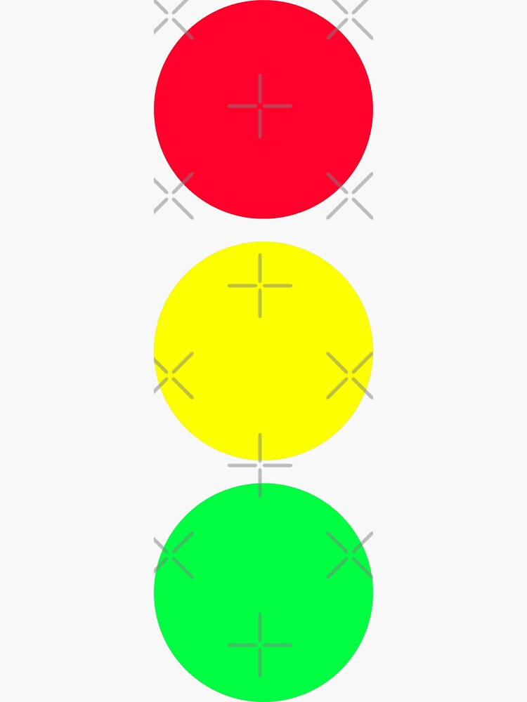 Traffic Light Red Yellow Green Circle Sticker For Sale By Esraa