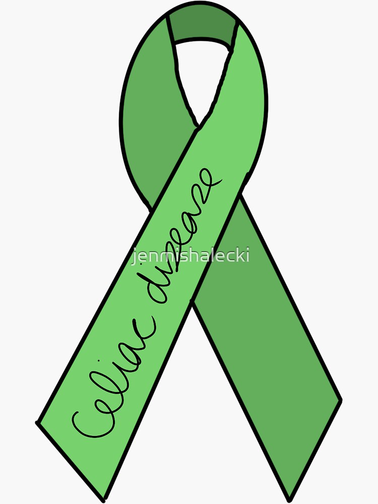 Celiac Disease Awareness Ribbon Sticker For Sale By Jenmishalecki