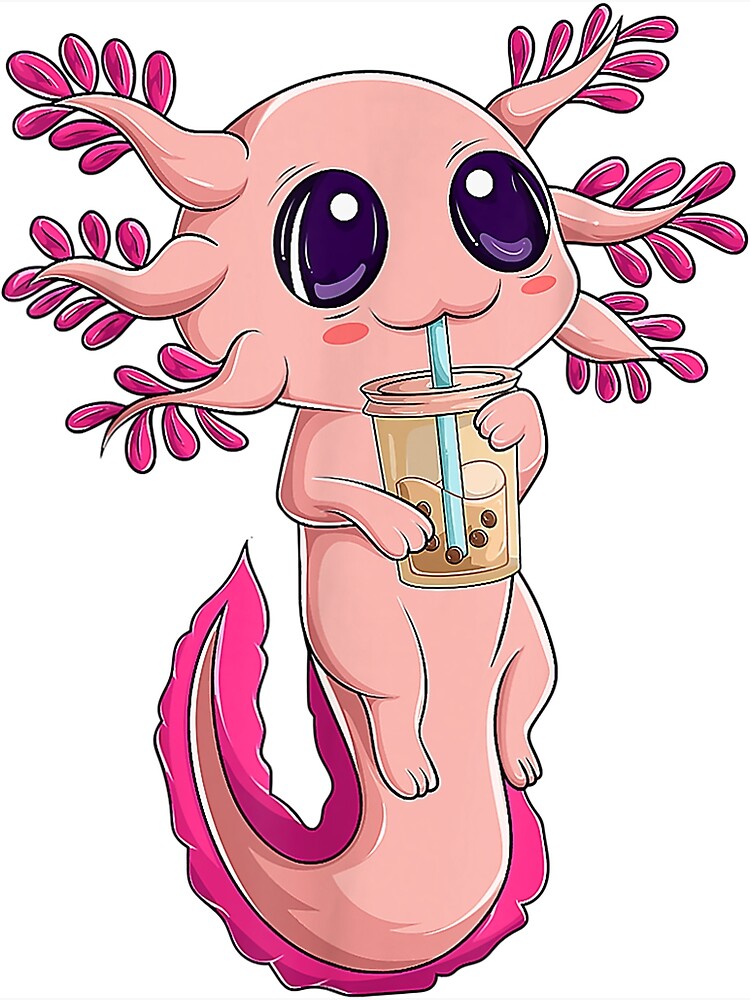 Kawaii Axolotl Boba Tea Japanese Anime Otaku Nu Goth Poster For Sale