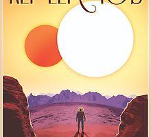Nasa Travel Poster-Kepler-16b by nasatravelposte