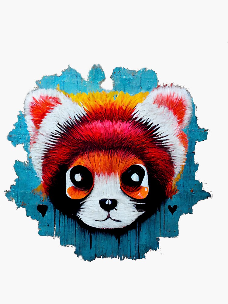 Red Panda Graffiti Art Sticker For Sale By GamerMerch007 Redbubble