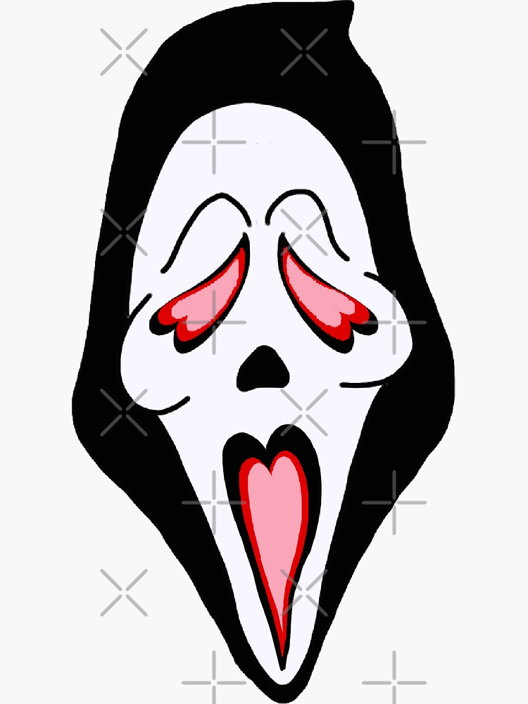 Ghostface Scream Lover Sticker Sticker For Sale By Astridsoutlet