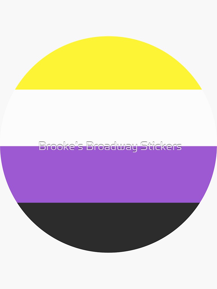 Non Binary Pride Flag Circle Sticker Sticker For Sale By