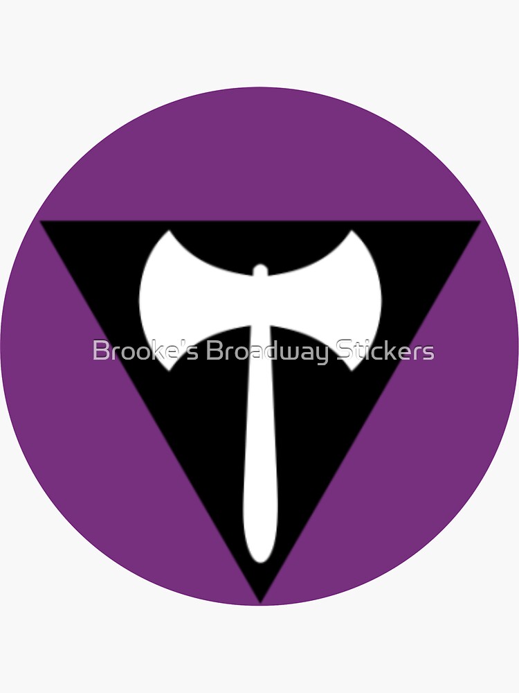 Labrys Lesbian Pride Axe Flag Circle Sticker Sticker For Sale By