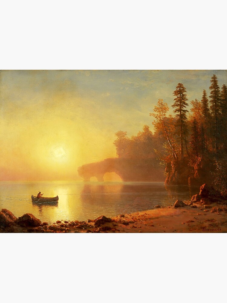 Albert Bierstadt Indian Canoe Poster For Sale By OldTimeArt Redbubble