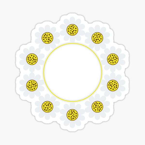 Daisy Wreath Sticker For Sale By Bondeelarts Redbubble