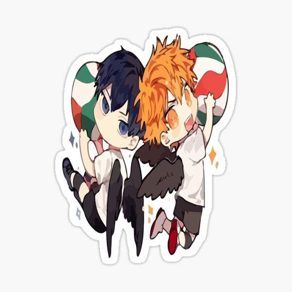 Haikyuu High Kyuu Fan Art Kageyama And Hinata Sticker For Sale