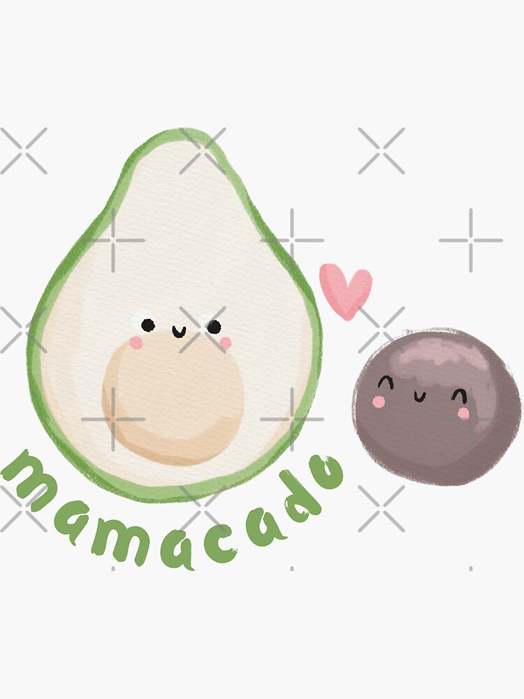 Avocado Mama And Baby Mamacado Sticker For Sale By Pride Casuals