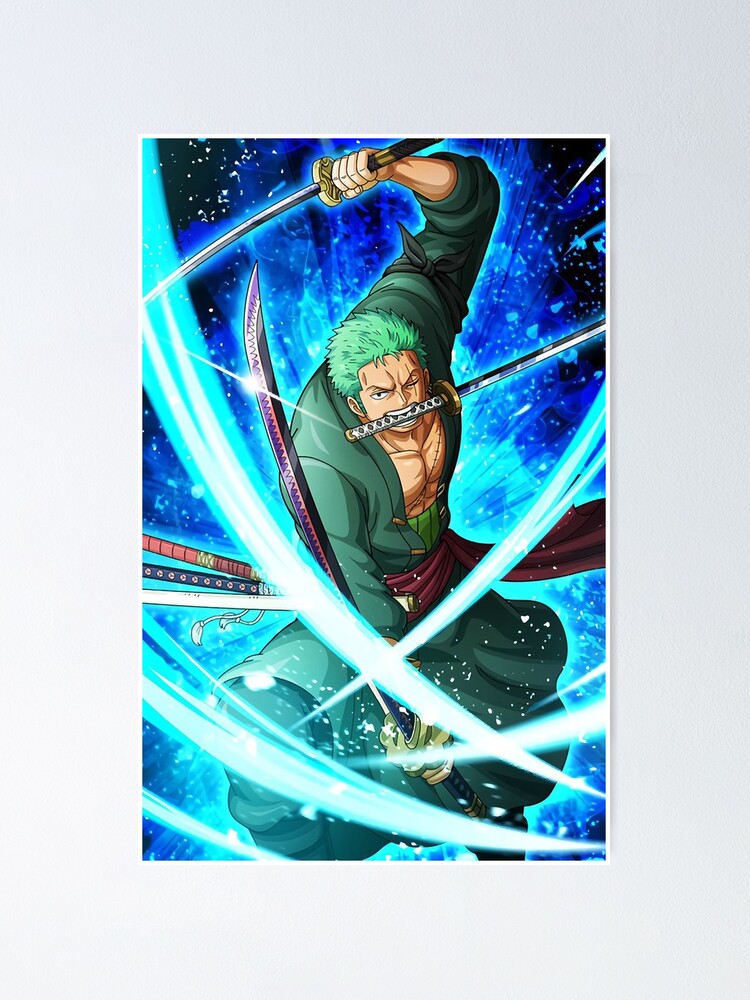 One Piece Roronoa Zoro Poster For Sale By Cherylbogan Redbubble