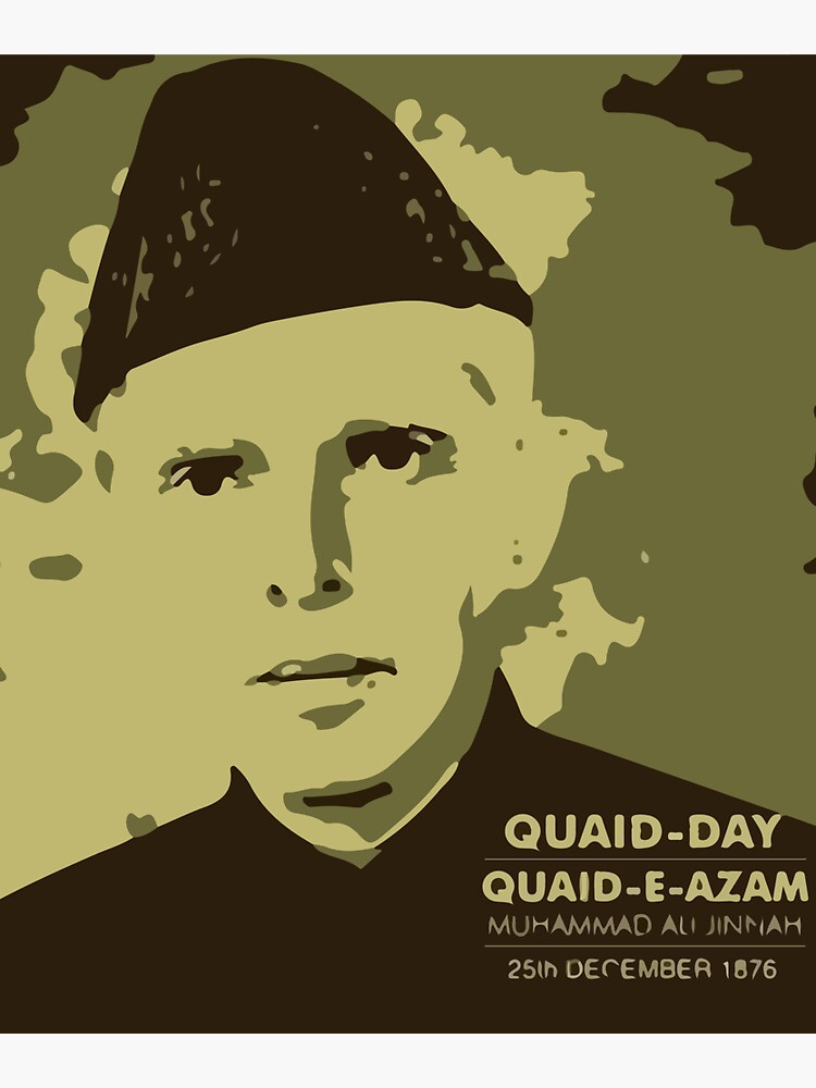 Quaid Poster Pakistan Zindabad Sticker For Sale By CartheArtwork