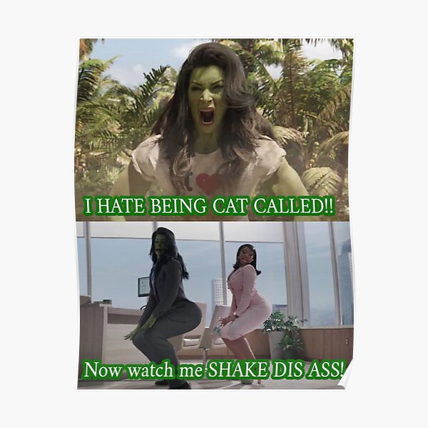 She Hulk Meme She Hulk Twerking Poster For Sale By Teefl Redbubble