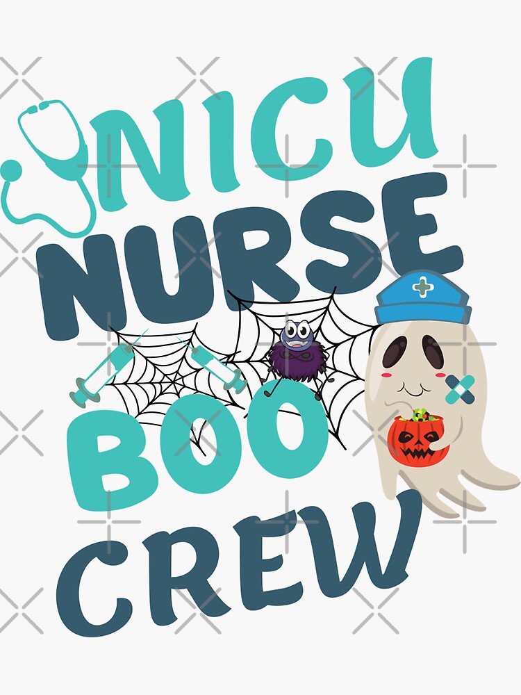 Nicu Boo Crew Halloween Funny Halloween Nicu Nurse Party Sticker