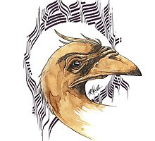 bird of paradice - coffee and ink - by MrKlevra