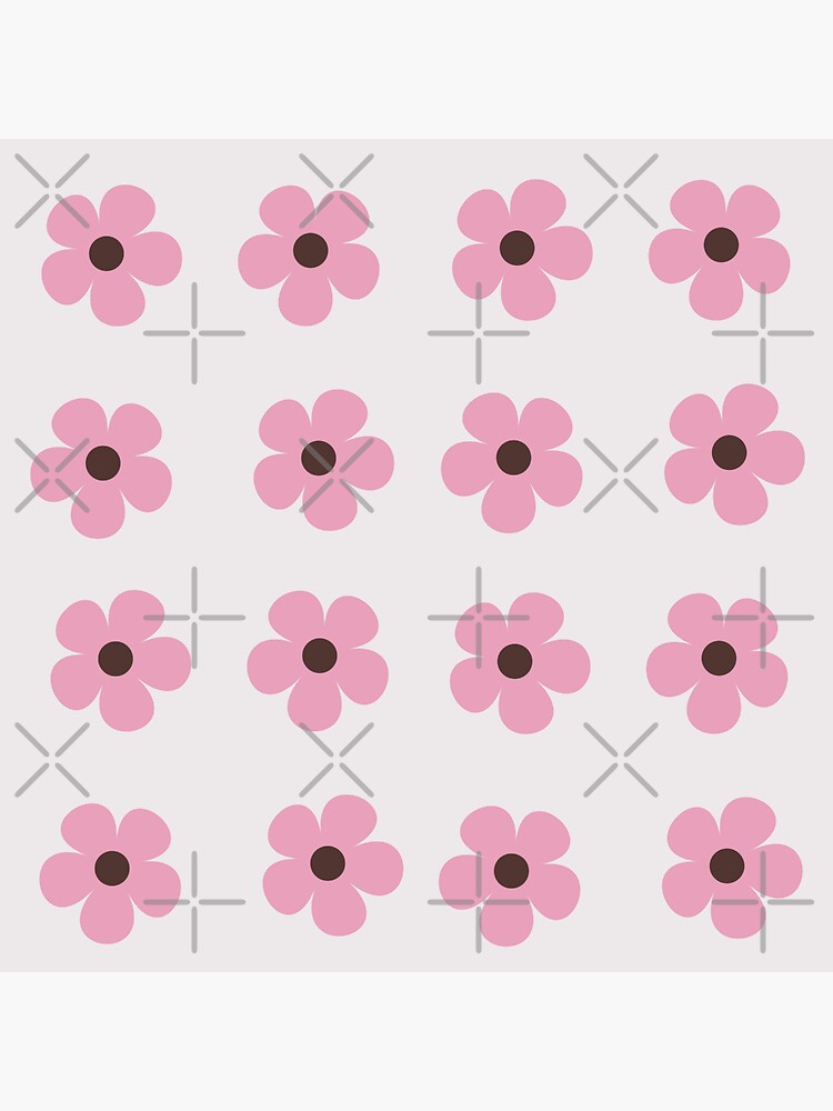 Flowers Pastel Pink Sticker For Sale By Koovox Redbubble