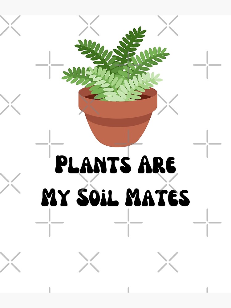 Plants Are My Soil Mates Poster For Sale By Resous1 Redbubble