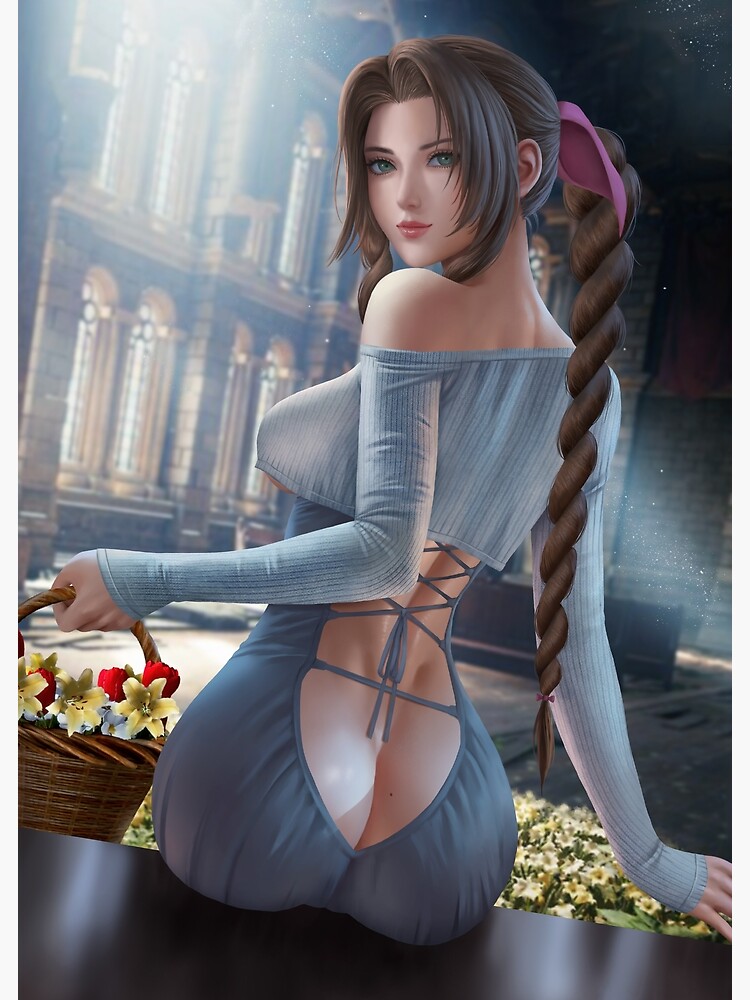 Hot Aerith Gainsborough Final Fantasy Ffvii Sexy Lewd Ass Thicc