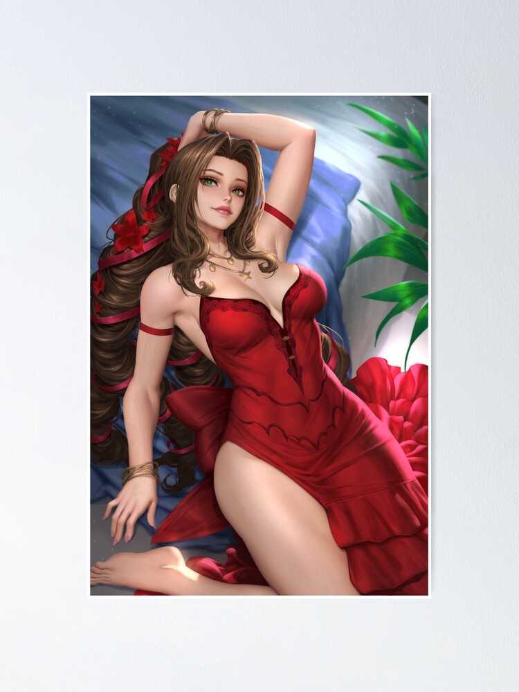 Hot Aerith Gainsborough Final Fantasy 7 FFVII Sexy Lewd Thighs Tits