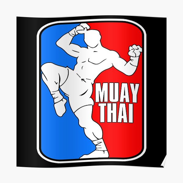 Muay Thai Boxing Logo Poster For Sale By Jg Redbubble