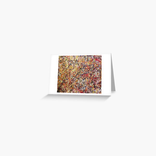 Abstract Jackson Pollock Painting Original Art Greeting Card For Sale