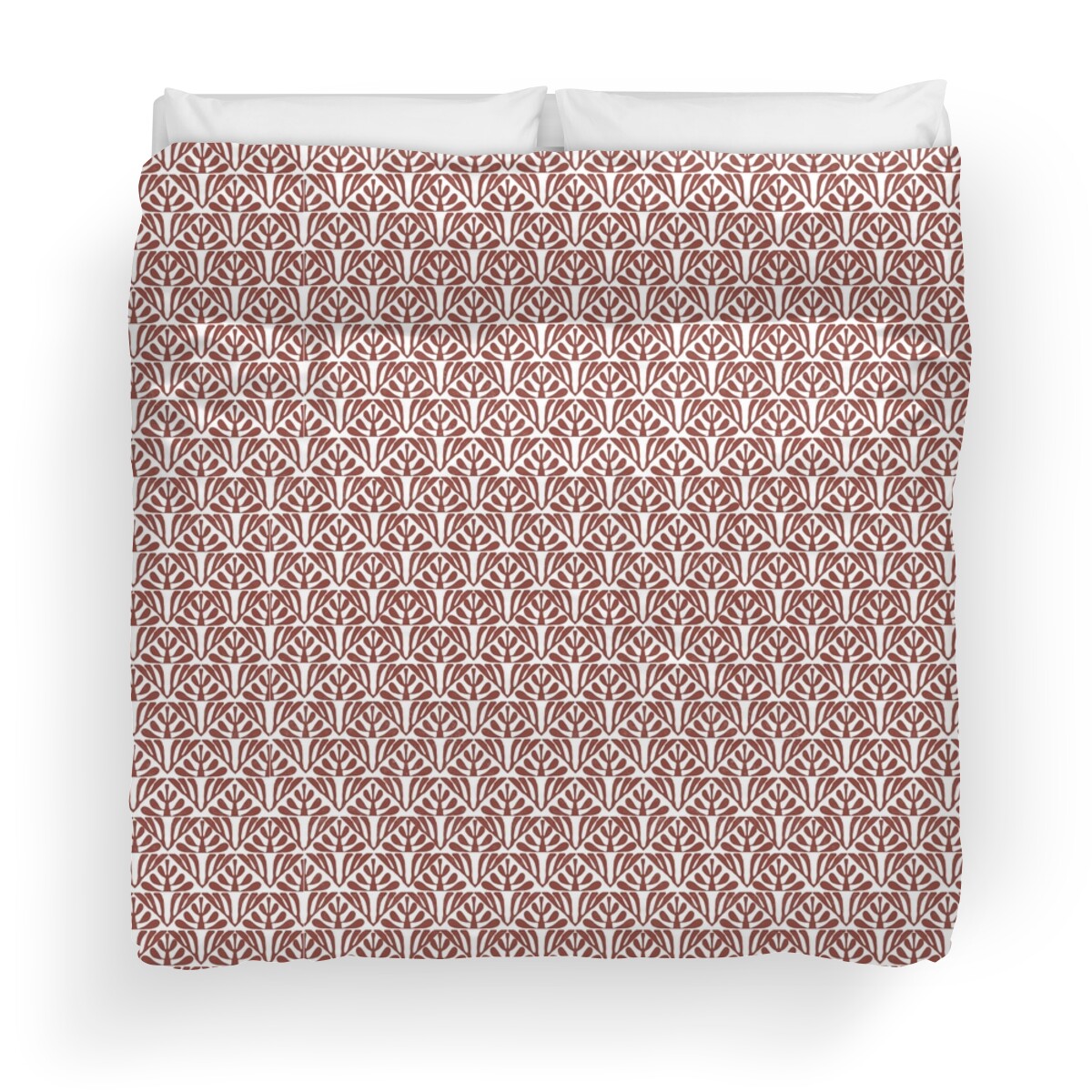 "Red Block Print Pattern" Duvet Covers by OpenArt Redbubble