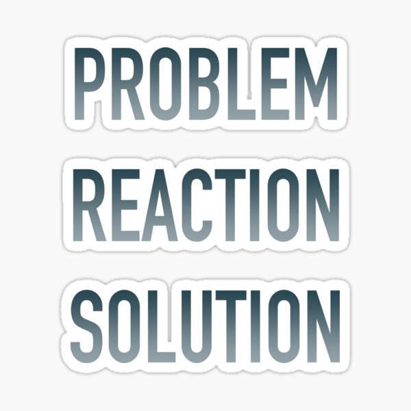 Problem Reaction Solution Teal Sticker For Sale By AuntieVaxxer