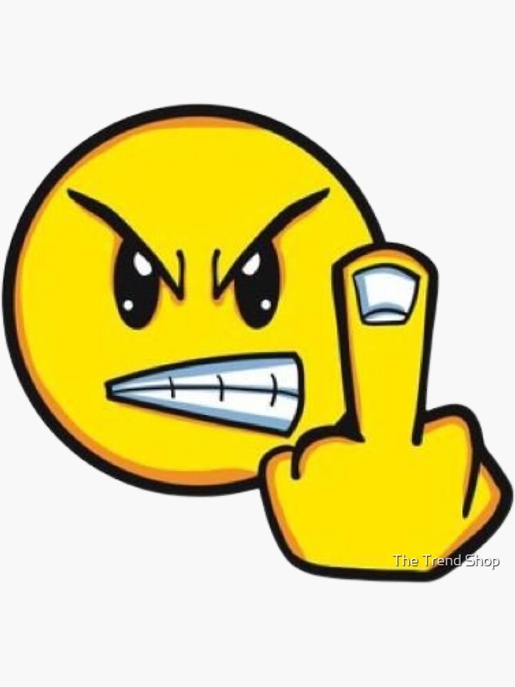 Fuck You Emoji Sticker For Sale By Petsmate Redbubble