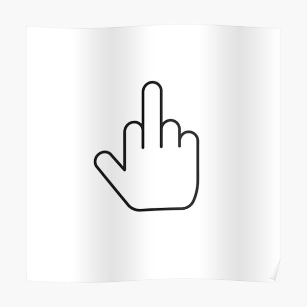 Classic Fuck You Emoji Poster For Sale By Petsmate Redbubble