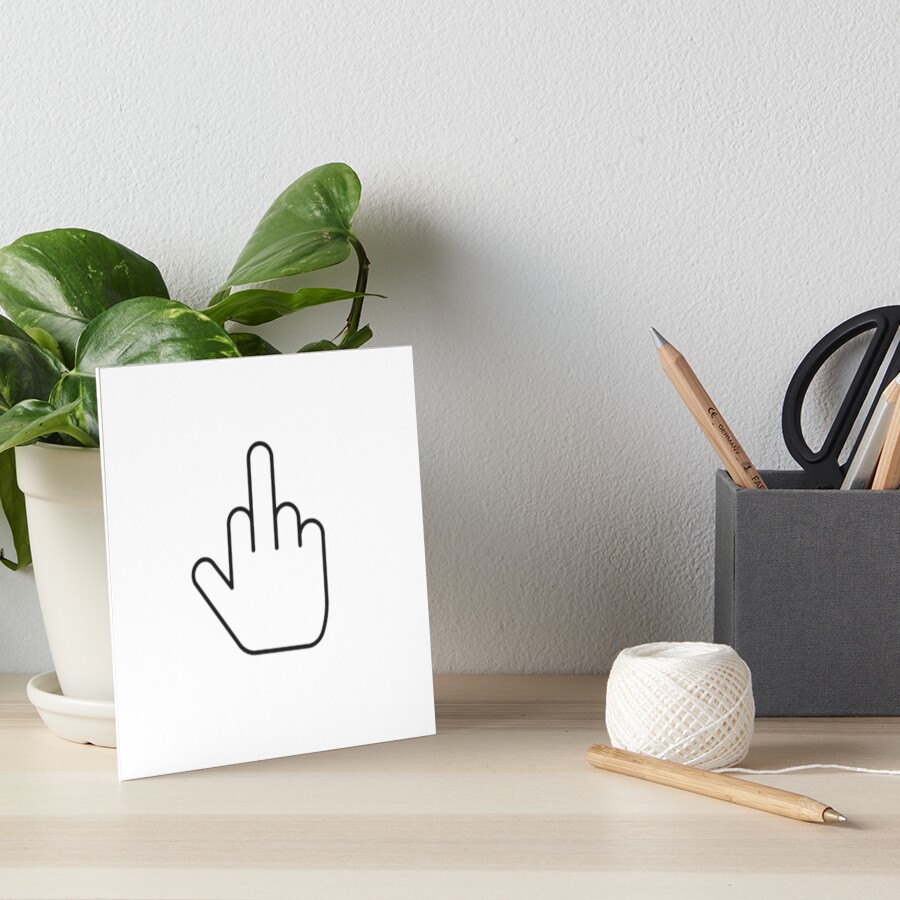 Classic Fuck You Emoji Art Board Print For Sale By Petsmate Redbubble