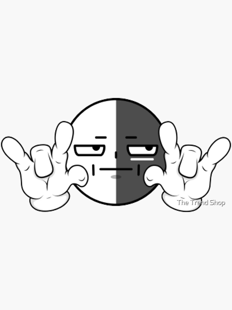 Fuck You Emoji D Black And White Sticker For Sale By Petsmate