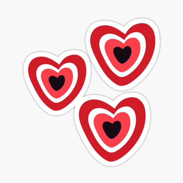 Red Heart Evil Eye Trio Sticker For Sale By Vaishnaviavhad Redbubble