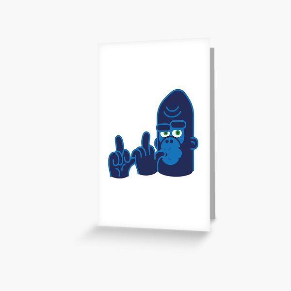 Fuck You Hand Emoji Greeting Card For Sale By Bolkibox Redbubble