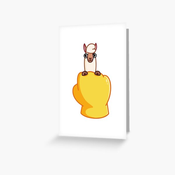 Fuck You Hand Llama Emoji Greeting Card For Sale By Bolkibox Redbubble