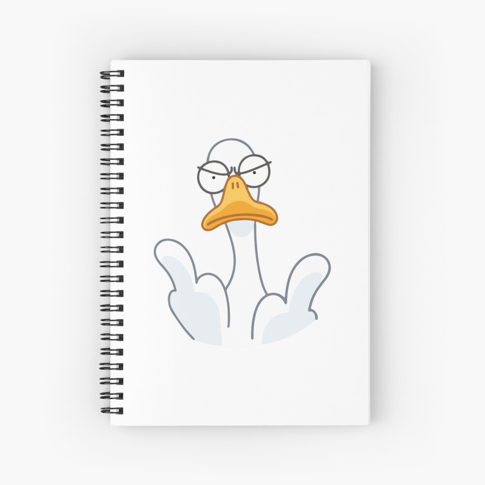 Fuck You Hand Middle Finger Goose Emoji Spiral Notebook For Sale By