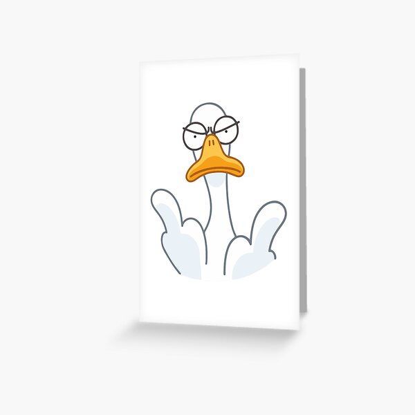 Fuck You Hand Middle Finger Goose Emoji Greeting Card For Sale By