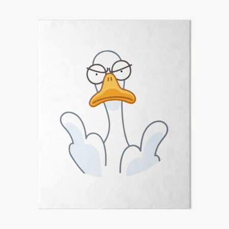 Fuck You Hand Middle Finger Goose Emoji Art Board Print For Sale By