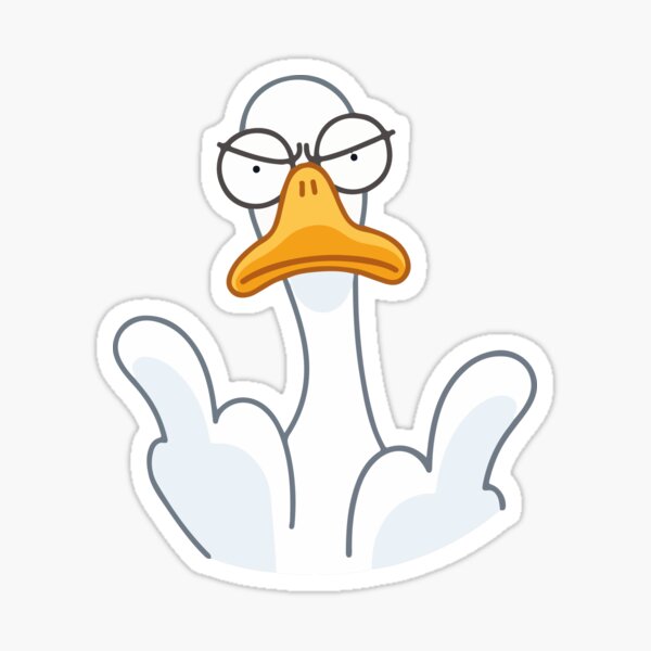 Fuck You Hand Middle Finger Goose Emoji Sticker For Sale By Bolkibox