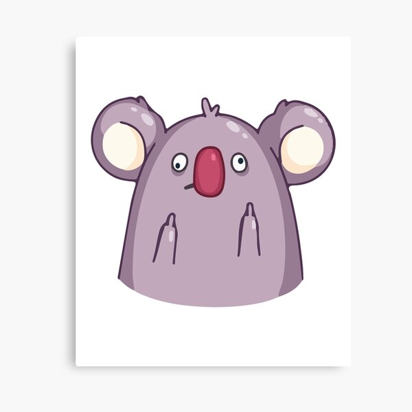 Fuck You Koala Middle Finger Hands Emoji Canvas Print For Sale By