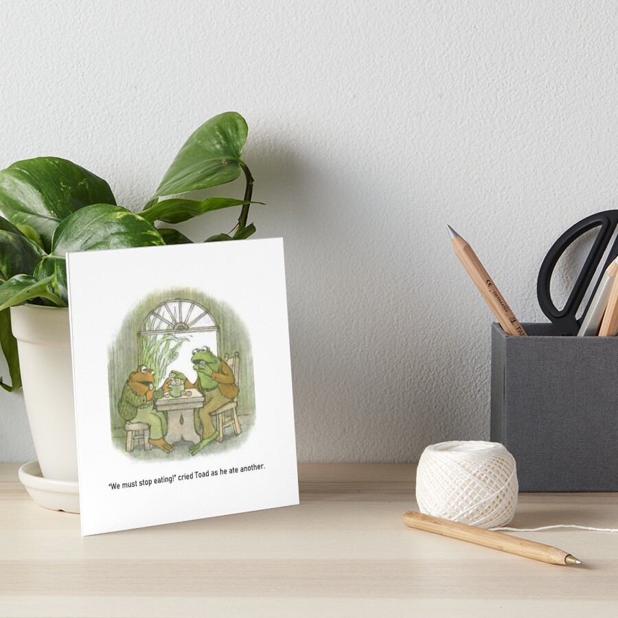 Frog And Toad Must Stop Eating Art Board Print For Sale By