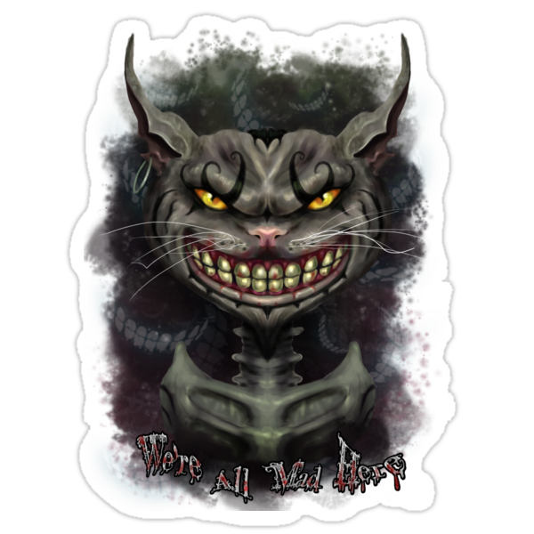 Cheshire Cat Stickers By Fenrirprime Redbubble