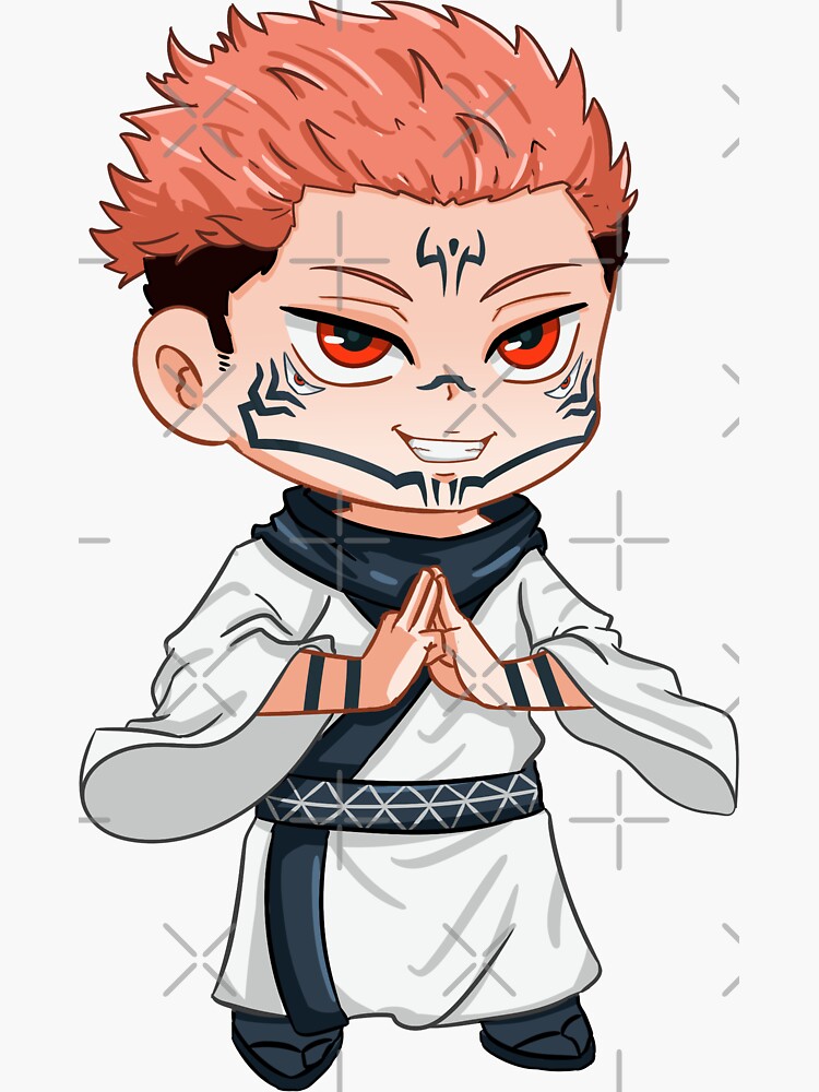 Ryomen Sukuna Jujutsu Kaisen Chibi Ver Sticker For Sale By Takahiro Shoppu Redbubble