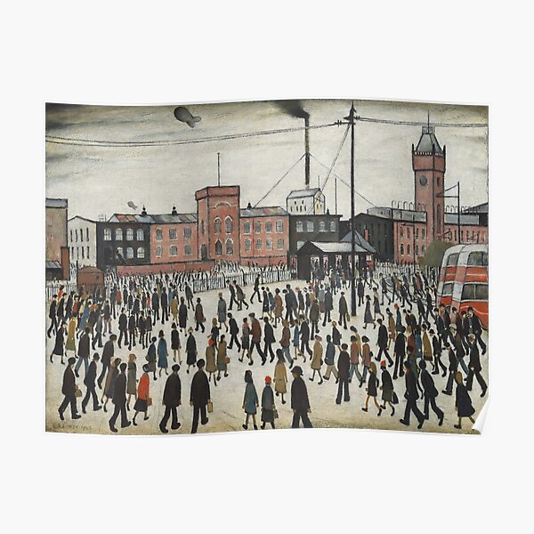 Going To Work By L S Lowry Poster For Sale By Momojaja Redbubble