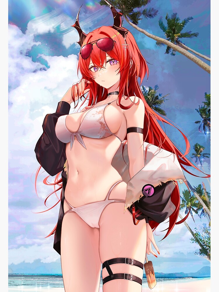 Hot Surtr Bikini Swimsuit Arknights Sexy Lewd Boobs Panty Tits Anime