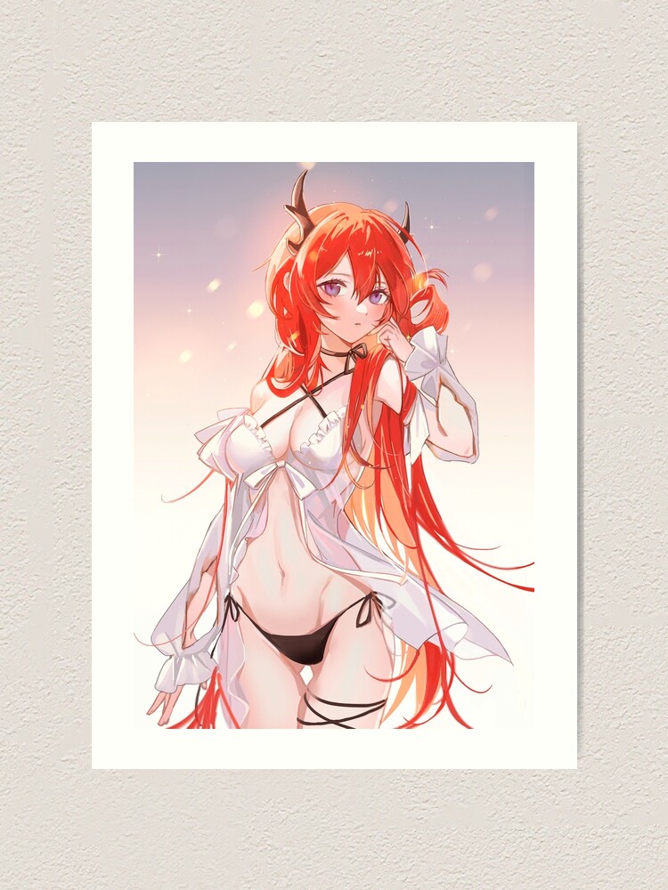 Hot Surtr Swimsuit Arknights Sexy Lewd Boobs Tits Panties Bikini