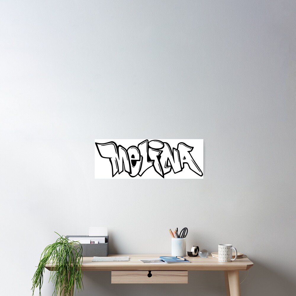 Melina Graffiti Name Design Poster For Sale By Namethatshirt