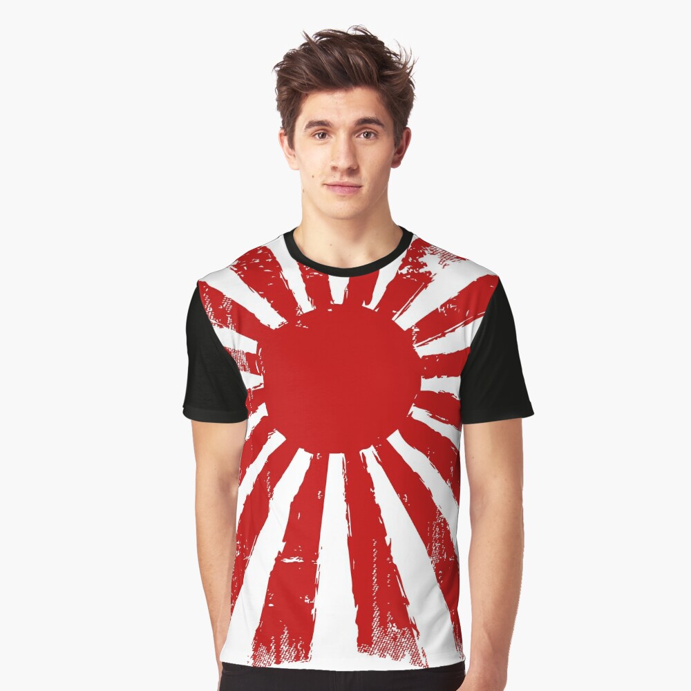 Japan Rising Sun T Shirt By Dcornel Redbubble