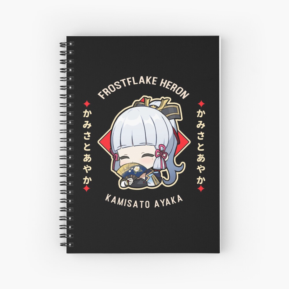 Kamisato Ayaka Chibi Genshin Impact Chibi Style Spiral Notebook For