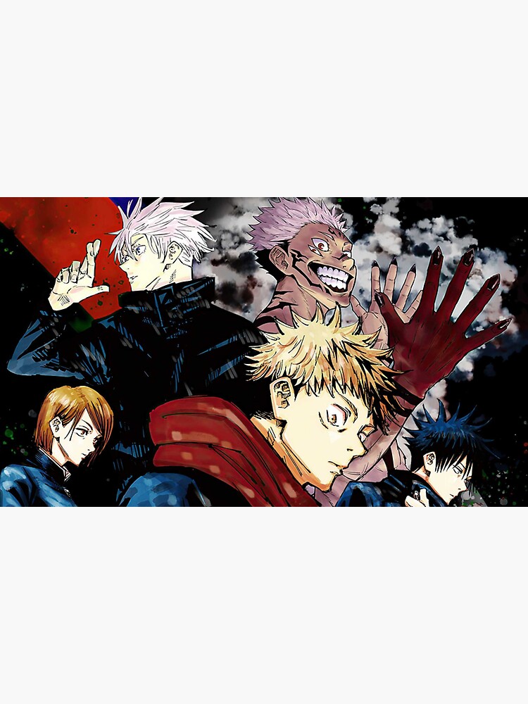 Jujutsu Kaisen Gojo Satoru Yuji Itadori Sukuna Megumi Fushiguro And Nobara Kugisaki Sticker